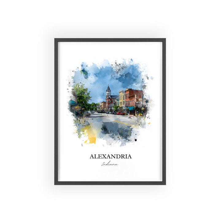Alexandria, Indiana – Watercolor Art Print