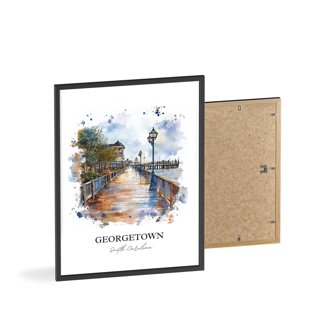 Georgetown SC Wall Art, Myrtle Beach Print, South Carolina Artwork, Georgetown SC Gift, Travel Print, Travel Poster, Housewarming Gift
