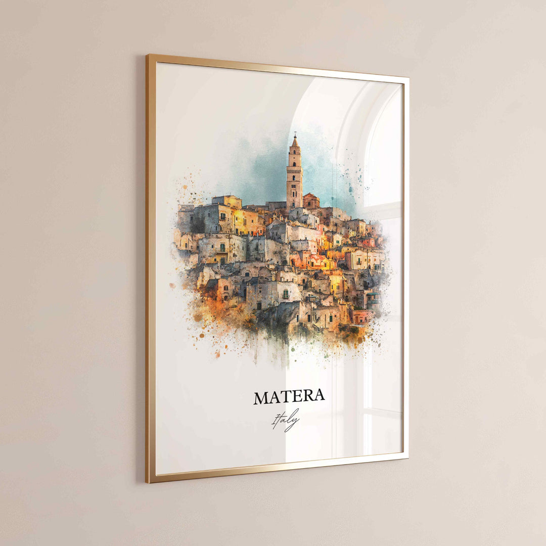Matera, Italy – Watercolor Art Print