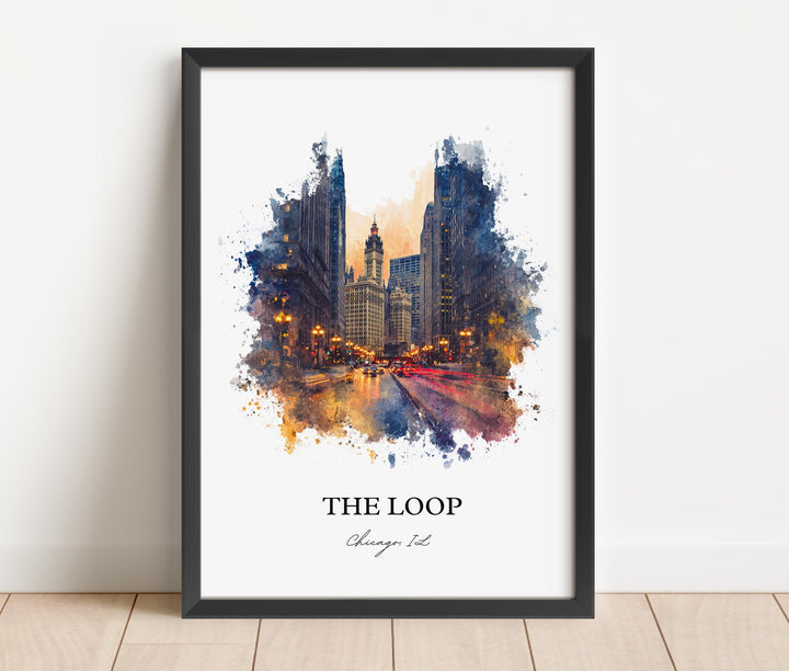 The Loop, Chicago Illinois – Watercolor Art Print