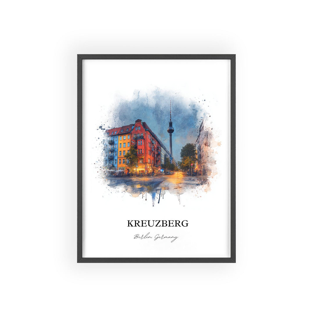 Kreuzberg, Germany – Watercolor Art Print
