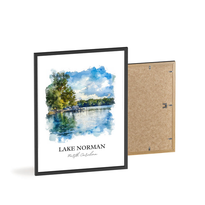 Lake Norman, USA – Watercolor Art Print