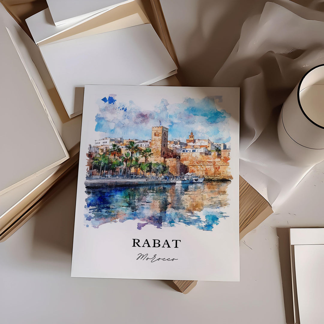 Rabat, Morocco – Watercolor Art Print