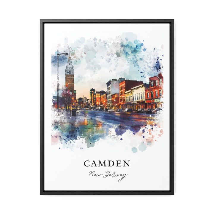 Camden NJ Wall Art, Camden Print, Camden Watercolor Art, Camden New Jersey Gift,