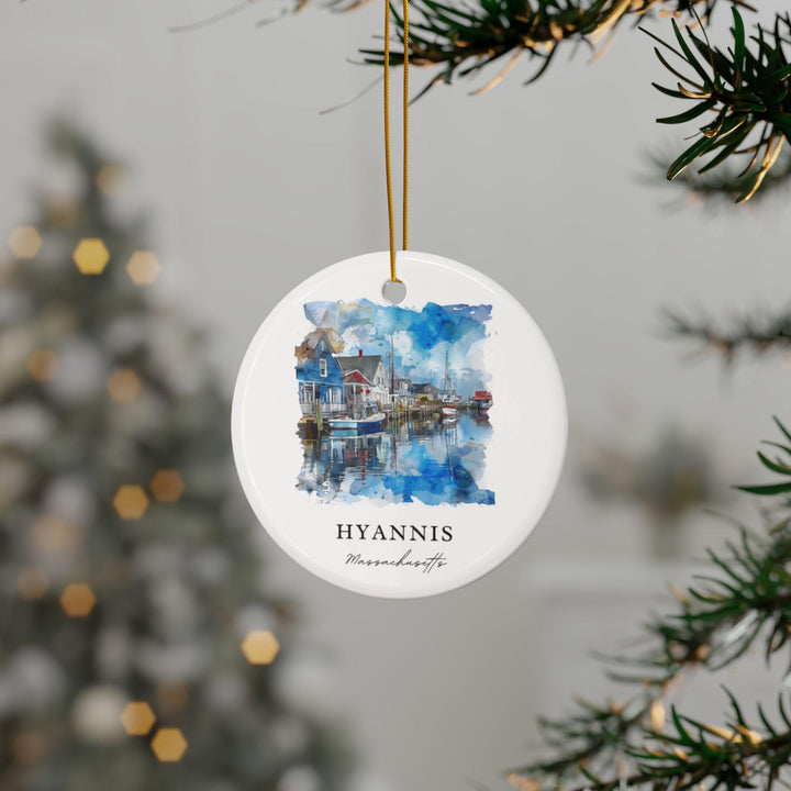 Hyannis MA Ornament: Unique Hyannis Souvenir, Hyannis Decor, and Authentic Cape Cod Christmas Gift