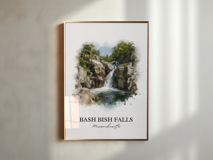 Bash Bish Falls Wall Art, Taconic Mountains Print, Massachusetts Art, Bash Bish Falls Gift, Travel Print, Travel Poster, Housewarming Gift