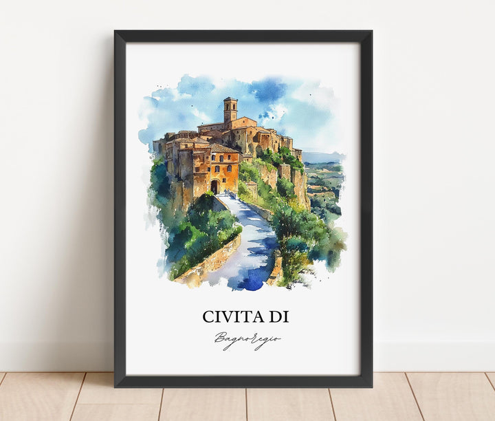 Civita di Bagnoregio Wall Art, Viterbo Print, Italy Artwork, Civita di Bagnoregio Gift, Travel Print, Travel Poster, Housewarming Gift