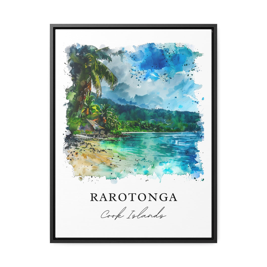 Rarotonga Wall Art, Rarotonga Print, Cook Islands Watercolor, Rarotonga Cook Islands Gift, Travel Poster, Housewarming Gift