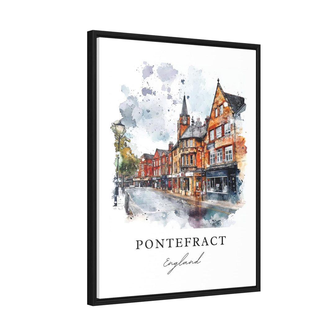 Pontefract Wall Art, Wakefield England Print, West Yorkshire Watercolor Art, Pontefract Gift,