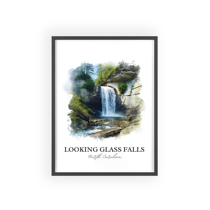Looking Glass Falls Wall Art, Pisgah Print, North Carolina Artwork, Looking Glass Falls Gift, Travel Print, Travel Poster, Housewarming Gift