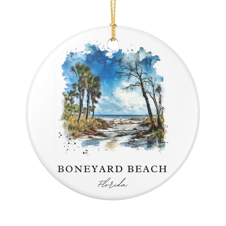 Boneyard Beach Ornament: Unique Boneyard Beach Souvenir, Florida Xmas Decor, and Authentic Boneyard Beach FL Gift