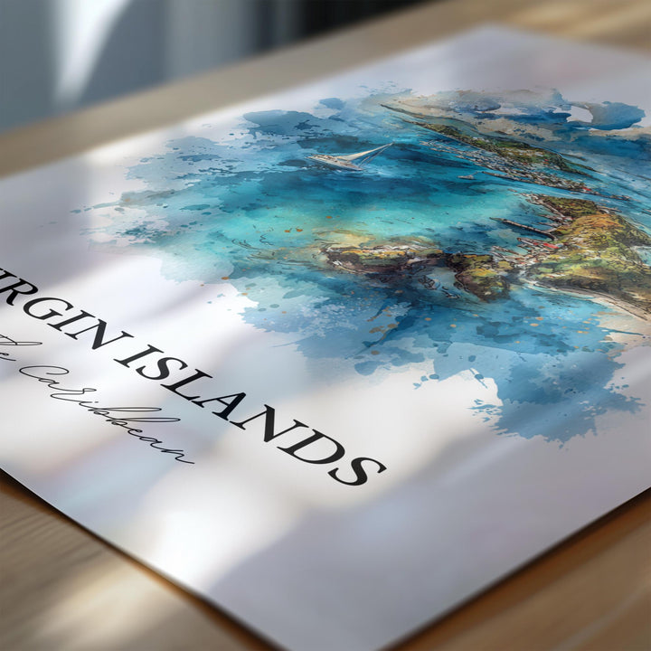 Virgin Islands Wall Art, Caribbean Prints, US Virgin Islands Artwork, Virgin Islands Gift, Travel Print, Travel Poster, Housewarming Gift