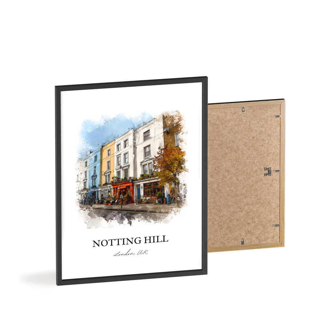 Notting Hill, London – Watercolor Art Print
