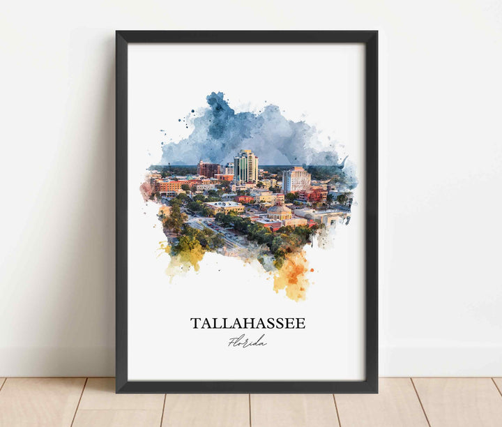 Tallahassee, Florida – Watercolor Art Print