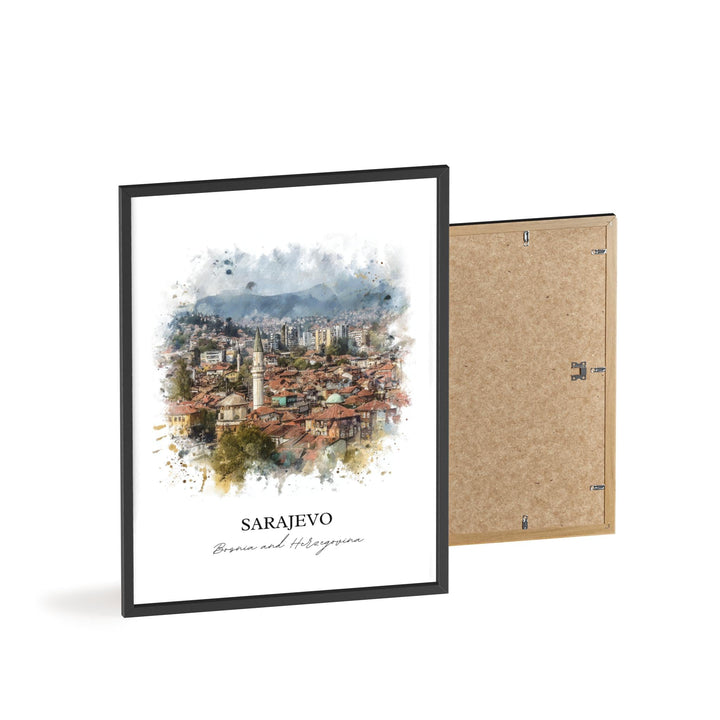 Sarajevo, Bosnia & Herzegovina – Watercolor Art Print