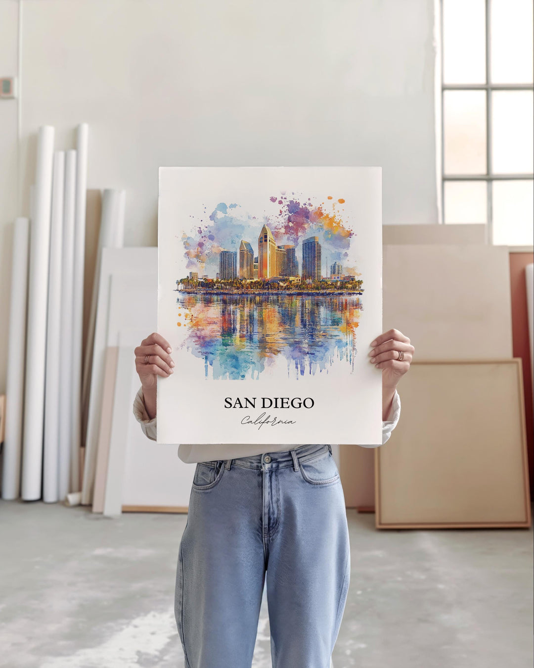 San Diego Wall Art, SoCal Print, California Watercolor Art, San Diego Gift, Travel Print, Travel Poster, Housewarming Gift
