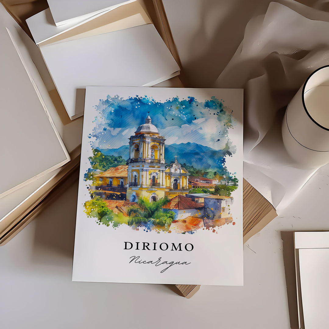 Diriomo Wall Art, Nicaragua Print, Diriomo Wall Art, Diriomo Gift, Diriomo Travel Print, Travel Poster, Travel Gift, Housewarming Gift