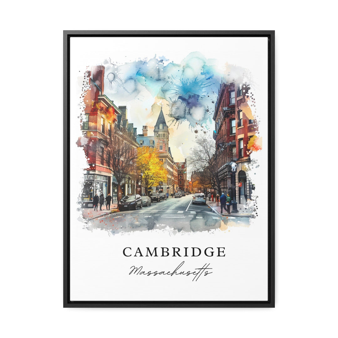 Cambridge Mass Wall Art, Cambridge MA Print, Massachusetts Wall Art, Cambridge Gift, Travel Poster, Travel Gift, Housewarming Gift