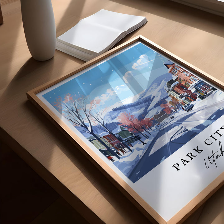 Park City Utah wall art - Utah, Park City poster, Park City Mountain Wedding gift, Birthday present, Custom Text, Personalised Gift