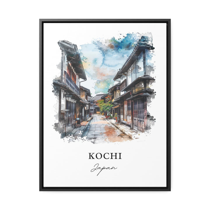 Kochi Japan Wall Art, Kochi Print, Shikoku Japan Watercolor, Shikoku Japan Gift,