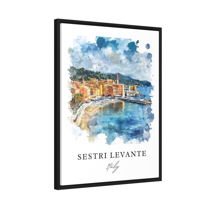 Sestri Levante Wall Art, Sestri Levante Print, Genoa Watercolor Art, Genoa Gift,