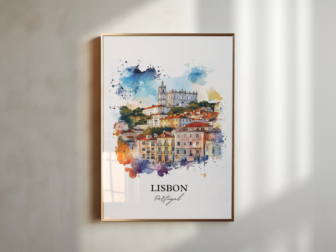 Lisbon, Portugal – Watercolor Art Print
