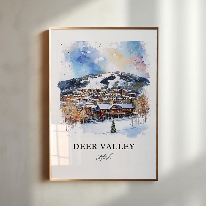 Deer Valley Wall Art - Utah Ski Print