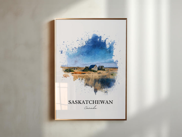 Saskatchewan, Canada – Watercolor Art Print
