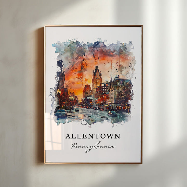 Allentown Wall Art - Pennsylvania Print