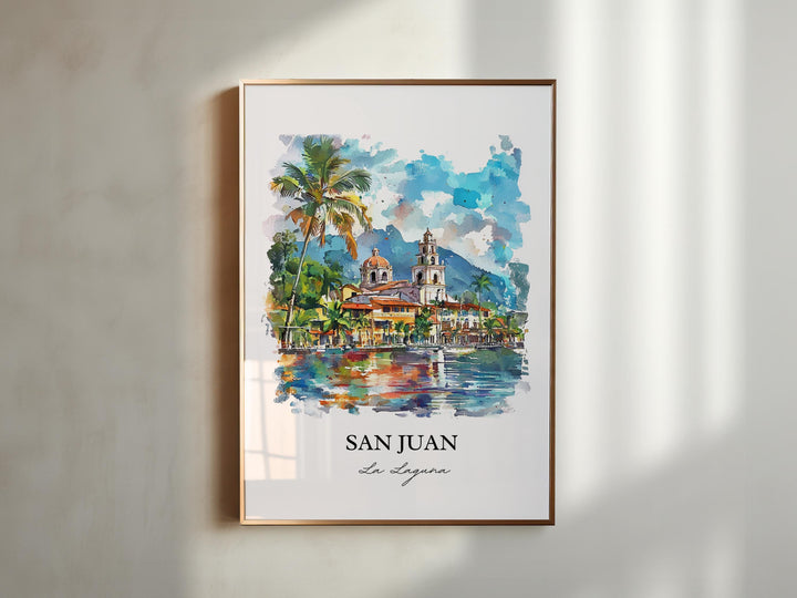 San Pedro La Laguna Wall Art, Guatemala Print, Guatemala Artwork, San Pedro La Laguna Gift, Travel Print, Travel Poster, Housewarming Gift