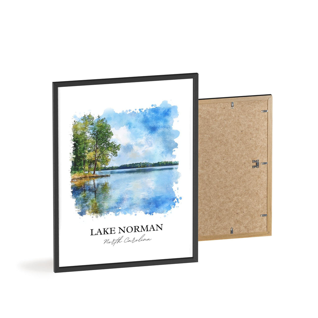 Lake Norman, NC, USA – Watercolor Art Print