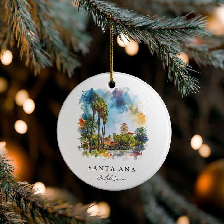 Santa Ana Ornament: Unique Santa Ana Souvenir, Santa Ana California Xmas Decor, and Authentic Santa Ana Gift