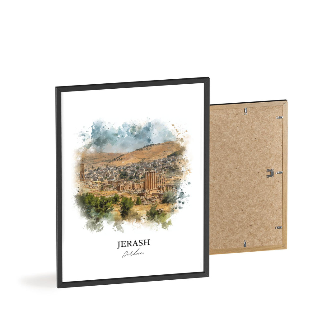 Jerash, Jordan – Watercolor Art Print
