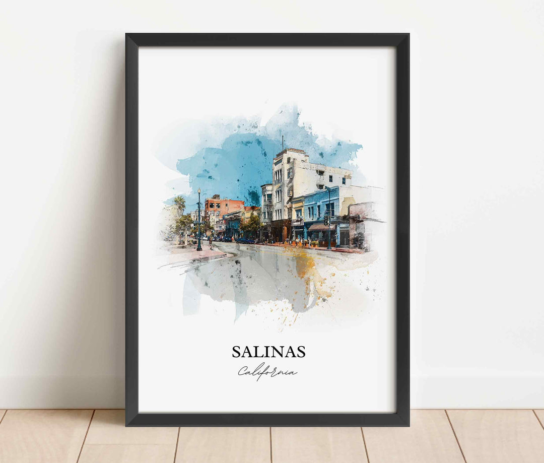 Salinas, California – Watercolor Art Print