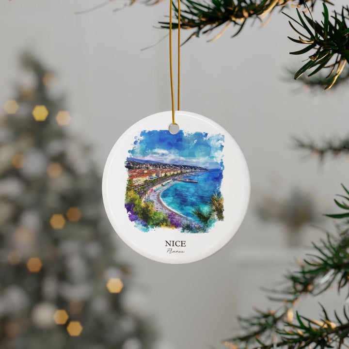 Nice France Ornament: Unique Nice France Souvenir, South of France Xmas Decor, and Authentic South of France Gift