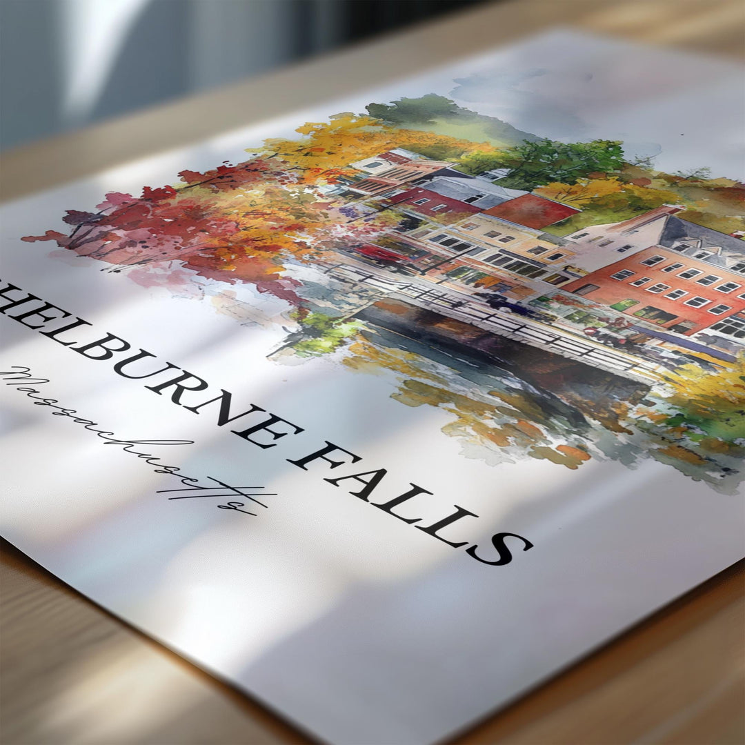 Shelburne Falls MA Wall Art - Massachusetts Print