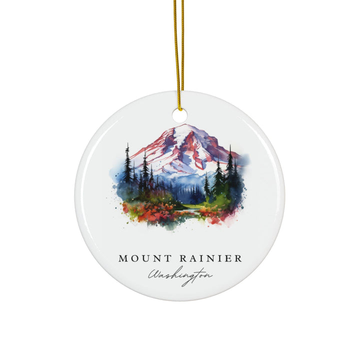 Mount Rainier Ornament: Unique Mount Rainier Souvenir, Mt Rainier Xmas Decor, and Authentic Washington State Gift