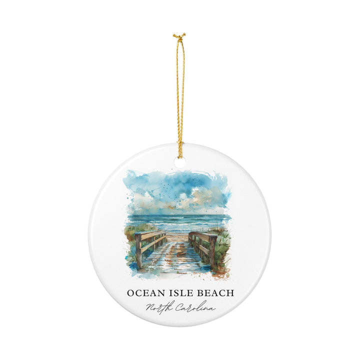 Ocean Isle Beach Ornament: Unique Ocean Isle Beach Souvenir, North Carolina Xmas Decor, and Authentic Ocean Isle NC Gift