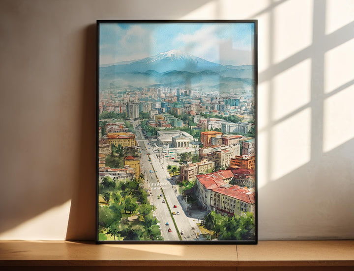 Tirana, Albania – Watercolor Art Print