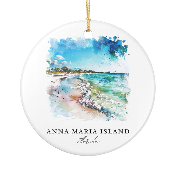 Anna Maria Island Ornament: Unique Anna Maria Island Souvenir, Anna Maria Xmas Decor, and Authentic Gulf Coast Florida Gift