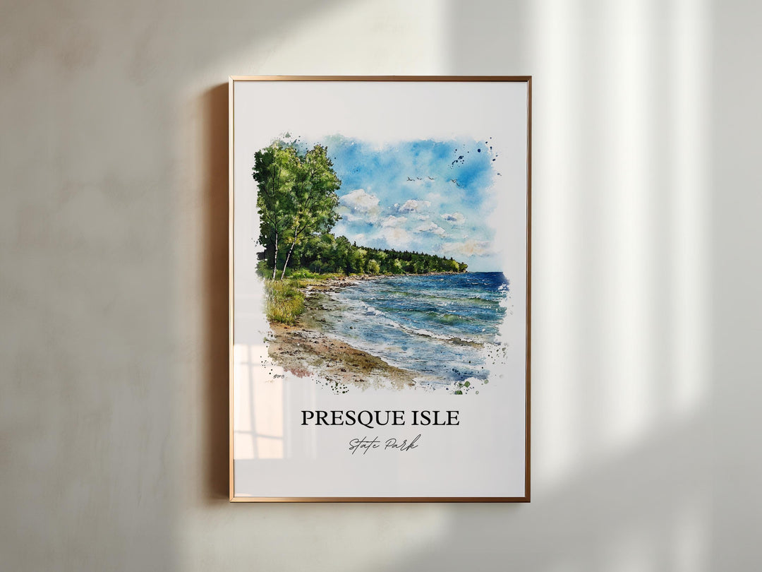 Presque Isle Wall Art, Millcreek PA Print, Lake Erie PA Art, Presque Isle State Park Gift, Travel Print, Travel Poster, Housewarming Gift