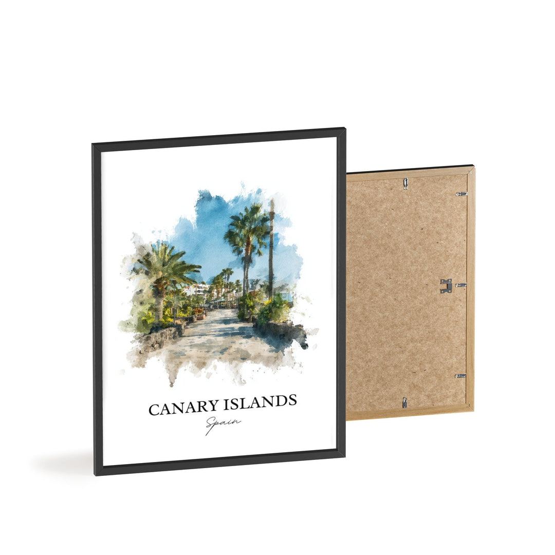 Canary Islands Wall Art, Canaries Print, Spain Watercolor Art, Canary Islands Gift, Canary Island Print, Travel Poster, Housewarming Gift