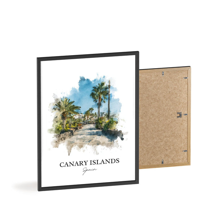 Canary Islands Wall Art, Canaries Print, Spain Watercolor Art, Canary Islands Gift, Canary Island Print, Travel Poster, Housewarming Gift