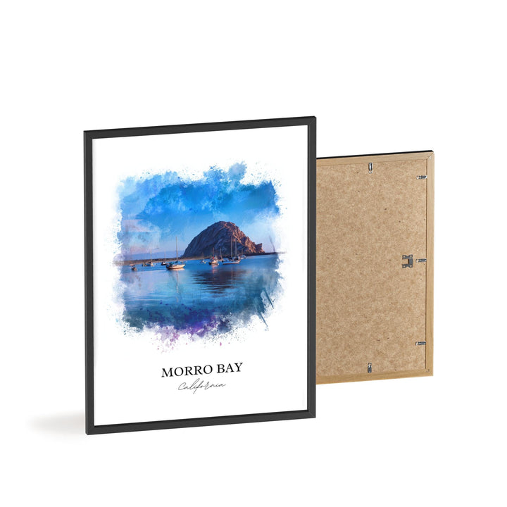 Morro Bay, CA – Watercolor Art Print