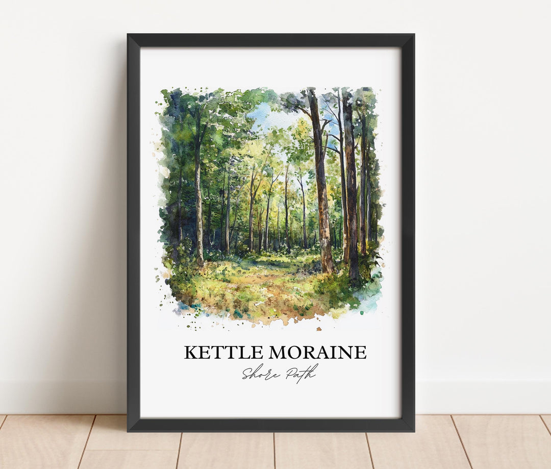 Kettle Moraine State Park Wall Art, Whitewater Lake Print, WI Artwork, Kettle Moraine Gift, Travel Print, Travel Poster, Housewarming Gift