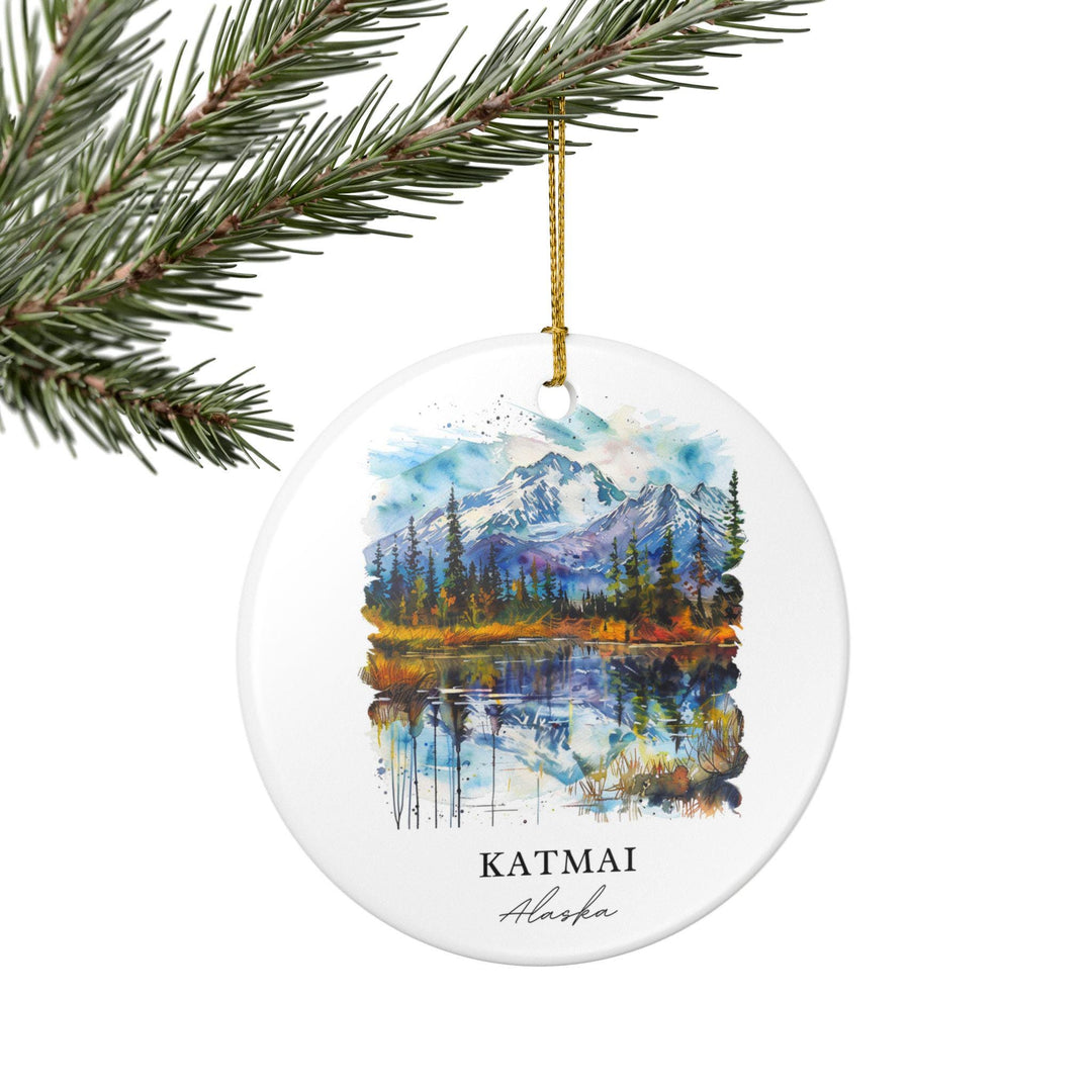 Katmai Alaska Ornament: Unique Katmai Souvenir, Katmai Xmas Decor, and Authentic Katmai Alaska Gift