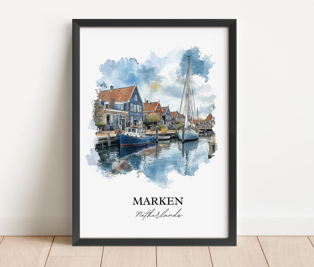 Marken, Netherlands – Watercolor Art Print