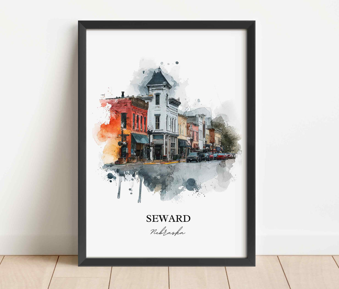 Seward, Nebraska – Watercolor Art Print