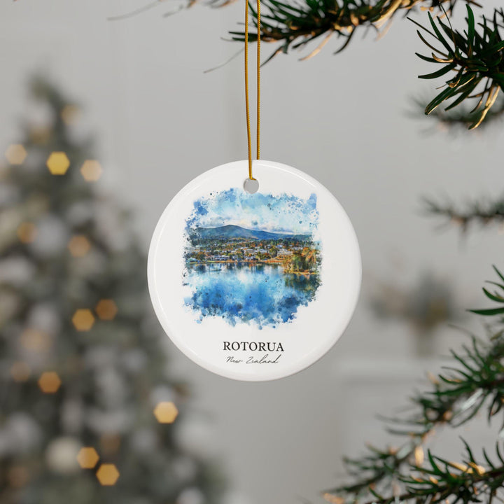 Rotorua New Zealand Ornament: Unique Rotorua Souvenir, Rotorua Xmas Decor, and Authentic Rotorua NZ Gift