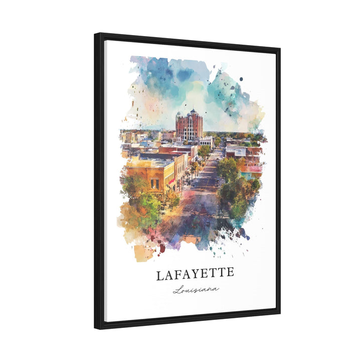 Lafayette LA Wall Art, Lafayette Print, Lafayette Watercolor Art, Lafayette Louisiana Gift,